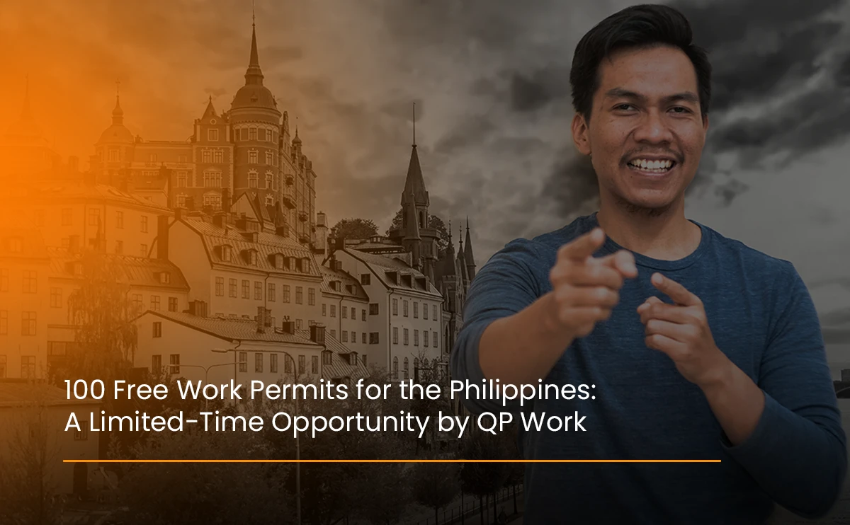 100 free work permits for Philippines candidates offered by QP Work for verified overseas jobs.